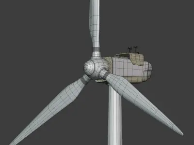 Generic Wind Turbine Low-poly 3D model purchase