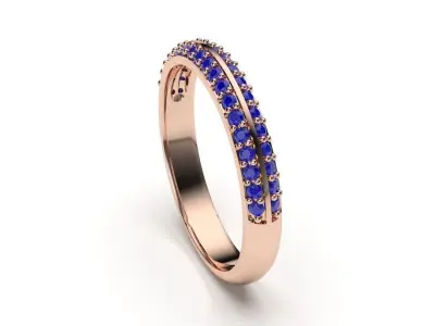 solitaire with ring sizes  8 part S30 3D print model