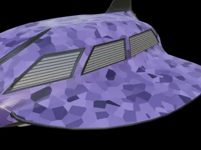 Sci-Fi Military Spaceship - Tortoise G909 3D print model