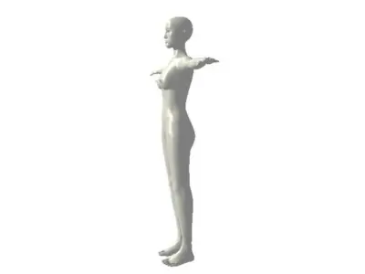 Blobber female mannequin Low-poly 3D model