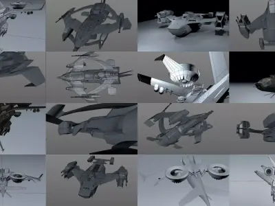 Yeti fleet  3D Model Pack