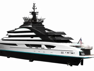 Lurssen Opus Luxury Yacht Dynamic Simulation 3D model