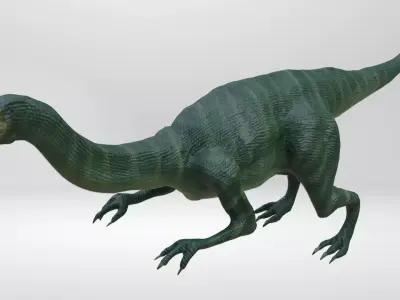 Plateosaurus Dinosaur  Low-poly 3D model