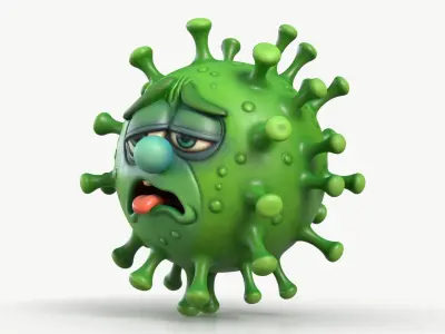 Cartoon Virus 3 3D model