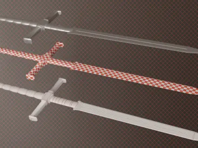 One Sword Base Mesh - First Vol  Free low-poly 3D model