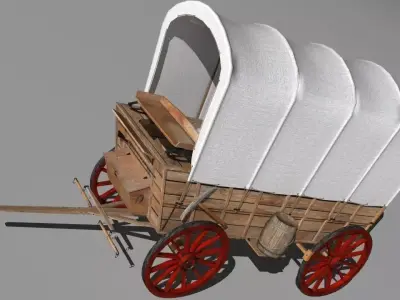 prairie schooner 3D model