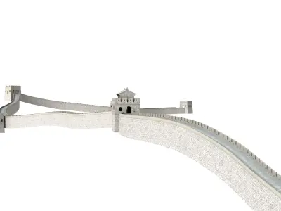 Great Wall of China 3D model Textured