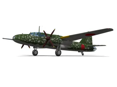 Ki109 japanese fighter plane 3D model