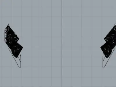 Disposizione aerea delle pietre Free 3D model