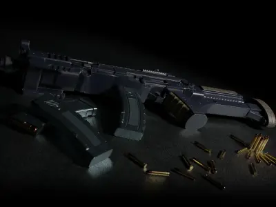 Splinter 49R SMG Low-poly 3D model