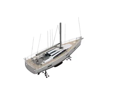 Sailboat Luxury Sailing Yacht 3D model