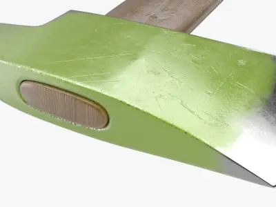 Fire Hatchet 1 Textured 3D model