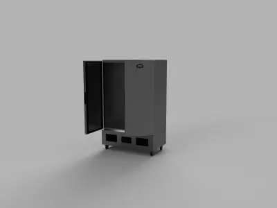 Double Upright Refrigerator or Freezer 3D model