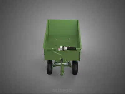 MILITARY ARMY TRANSPORT ELECTRIC HAUL CARRIER CART TROLLEY WAGON 3D model