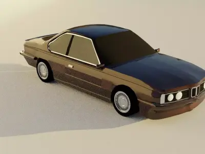 Classic German Coupe E24 6 Series   3D Model 3D model