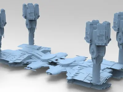 Dark Elven Sci-Fi floor 2  3D model