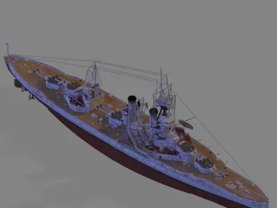 HMS Marlborough 3D model
