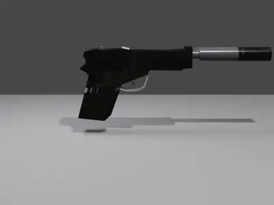 Lowpoly Gun 3D model