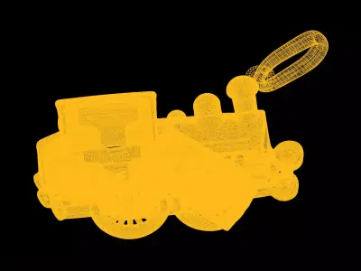 Train pendant charms - one inch pendant 3D print model