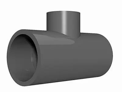 PVC Reducing Tees - Socket Ends Free 3D model