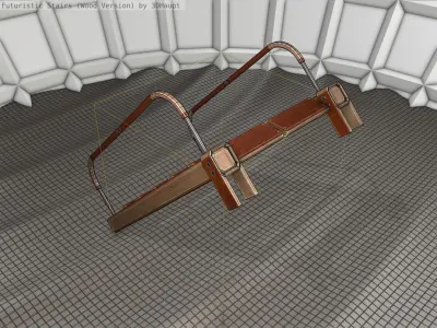 Wood Stairs Construction Element 18 Low-poly 3D model
