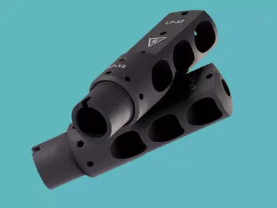Kalashnikov Muzzle Brake  Low-poly 3D model