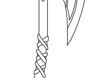 Nordic Gold Axe 3D model