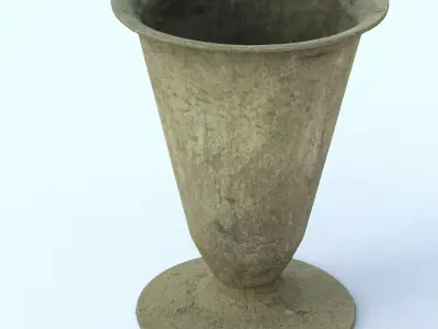 Dump High Poly old metal cup 3D model