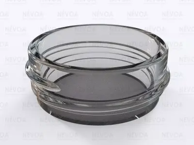 Glass finish - GME 21 00 - 43 mm - Continuous thread 3D model