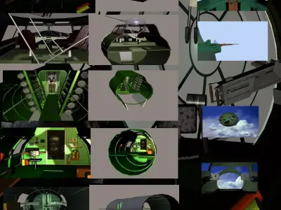 Inside the B17  all Compartments 3D model