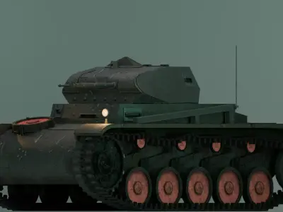 Panzer II Low-poly 3D model