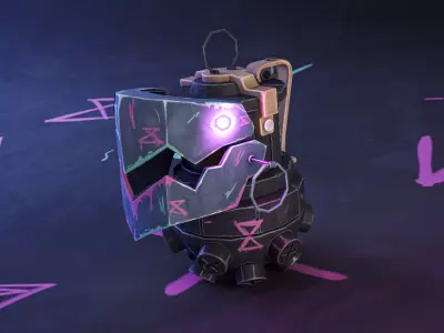 JINX CHOMPER GRENADE CGI or 3D Printed Low-poly 3D model