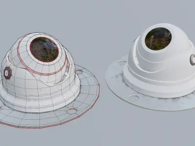 Security Camera Dom Low-poly 3D model