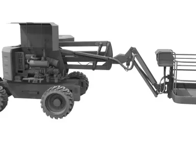 boom lift iiside detail 3d model 3D model