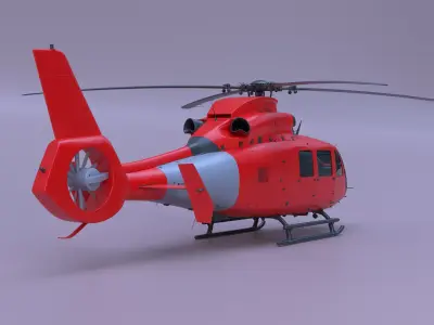Dolphin Chopper Low-poly 3D model
