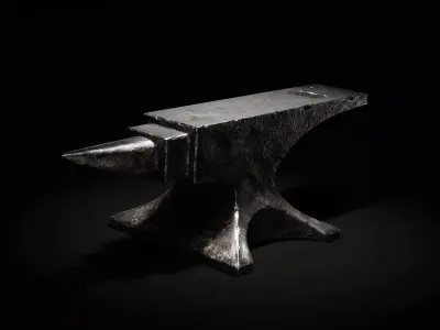 Realistic Anvil Low-poly 3D model