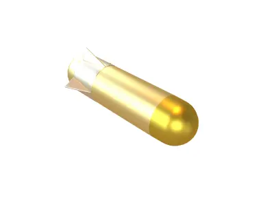 Cartoon Missile v1 003 Low-poly 3D model