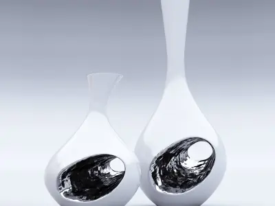 A set of vases 3D model