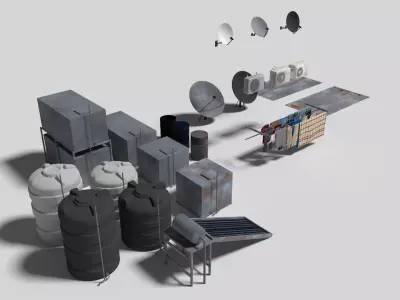 middle east buildings object 3D model
