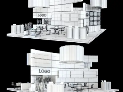 Exhibition stand 3D model purchase