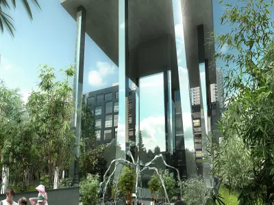 3Dmax fashion city commercial square building 292 3D model