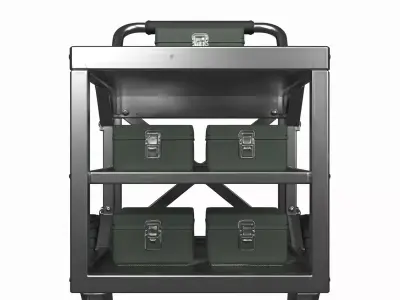 Highly Professional Industrial Steel Bank Vault Security Cart 3D 3D model