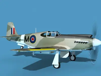 North American A-36A Apache V12 RAF 3D model