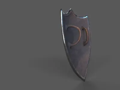 Medieva Fantasy Magic Shield Low-poly 3D model