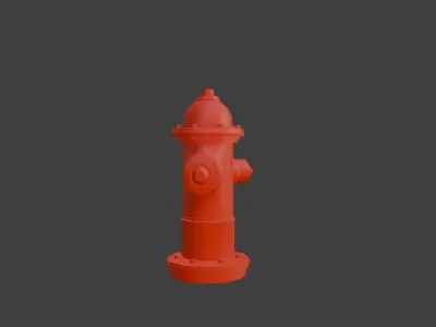 Red Fire Hydrants Free low-poly 3D model