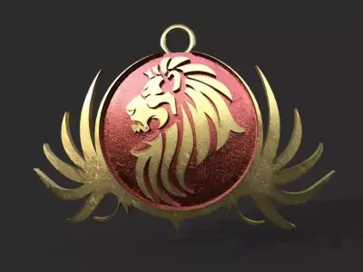  lion pendant 3D print model Low-poly 3D model purchase