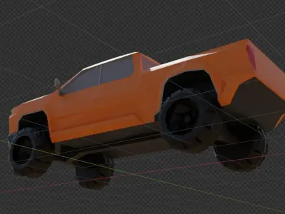 Free Low-Poly Truck Free low-poly 3D model