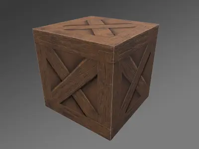 Wood Box Free low-poly 3D model purchase