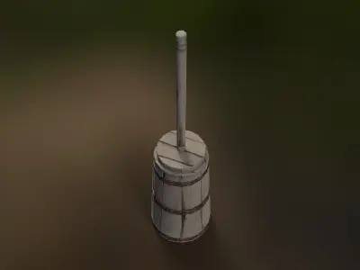 Butter Churner Low-poly 3D model