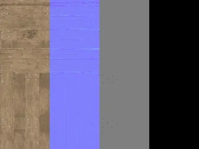 Wooden Pallet Low-poly 3D model 6